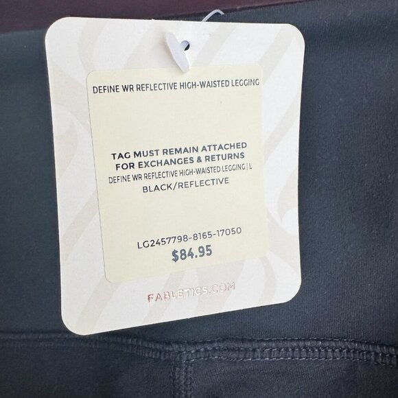 Fabletics Black Define reflective stripe leggings L - Picture 5 of 5